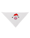 Kyu-T Face Oinkz Santa Hat Boy Pig Dog Bandana 26-Dog Bandana-TooLoud-White-One-Size-Fits-Most-Davson Sales