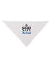 Proud Navy Husband Dog Bandana 26-Dog Bandana-TooLoud-White-One-Size-Fits-Most-Davson Sales