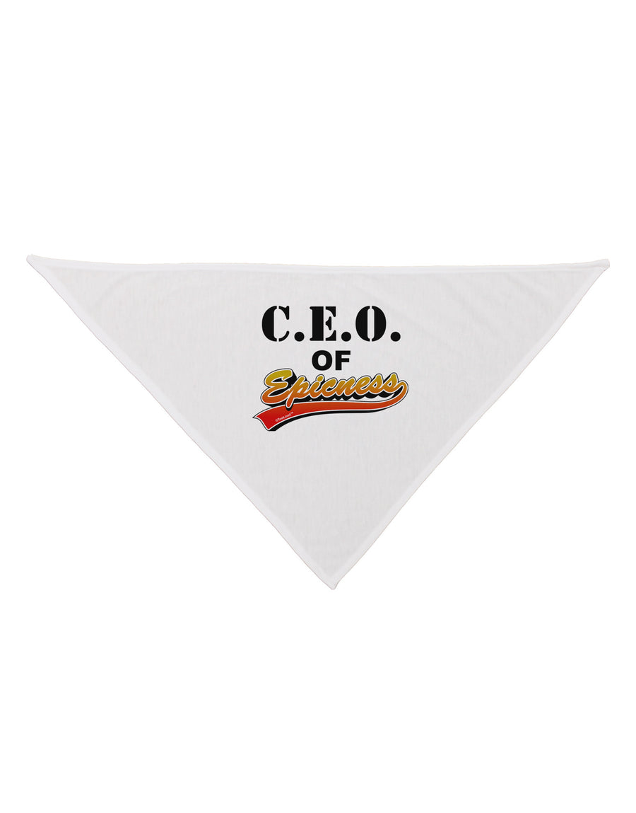 CEO Of Epicness Dog Bandana 26-Dog Bandana-TooLoud-White-One-Size-Fits-Most-Davson Sales