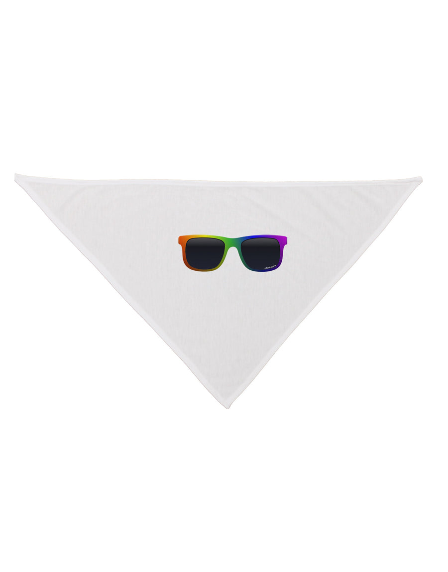 Pride Rainbow Glasses Dog Bandana 26 by TooLoud-Dog Bandana-TooLoud-White-One-Size-Fits-Most-Davson Sales