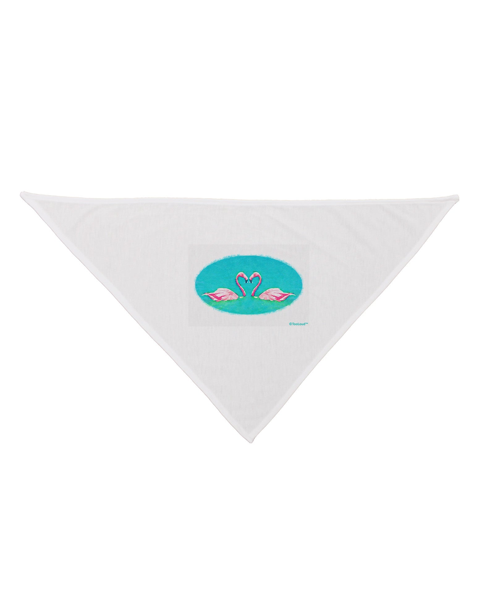 Love Birds - Flamingos Watercolor Dog Bandana 26-Dog Bandana-TooLoud-White-One-Size-Fits-Most-Davson Sales