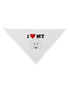 I Heart My - Cute Poodle Dog - White Dog Bandana 26 by TooLoud-Dog Bandana-TooLoud-White-One-Size-Fits-Most-Davson Sales