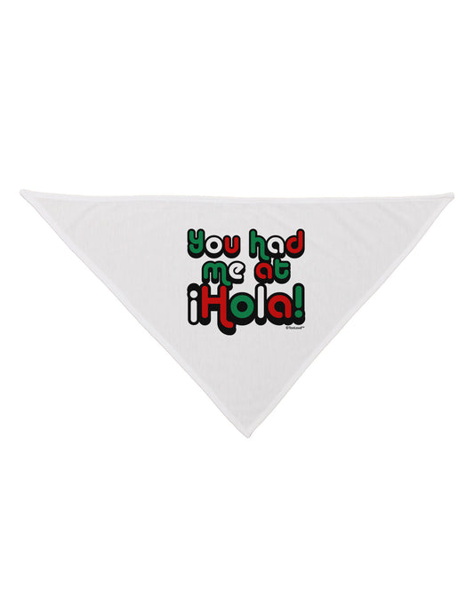 You Had Me at Hola - Mexican Flag Colors Dog Bandana 26 by TooLoud-Dog Bandana-TooLoud-White-One-Size-Fits-Most-Davson Sales