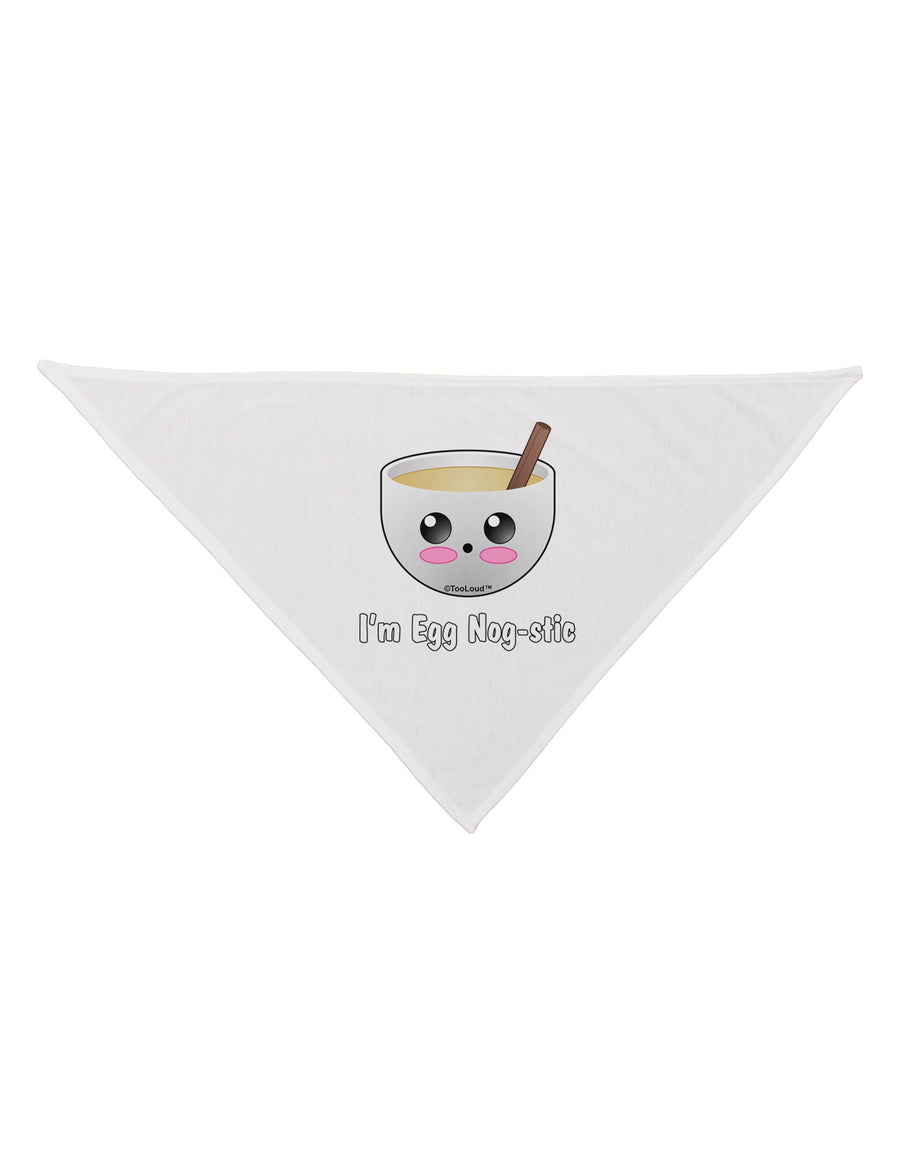 I'm Egg Nog-stic - Cute Egg Nog Dog Bandana 26 by TooLoud-Dog Bandana-TooLoud-White-One-Size-Fits-Most-Davson Sales