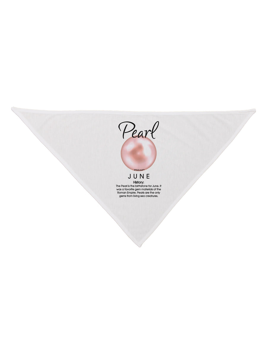 Birthstone Pearl Dog Bandana 26-Dog Bandana-TooLoud-White-One-Size-Fits-Most-Davson Sales