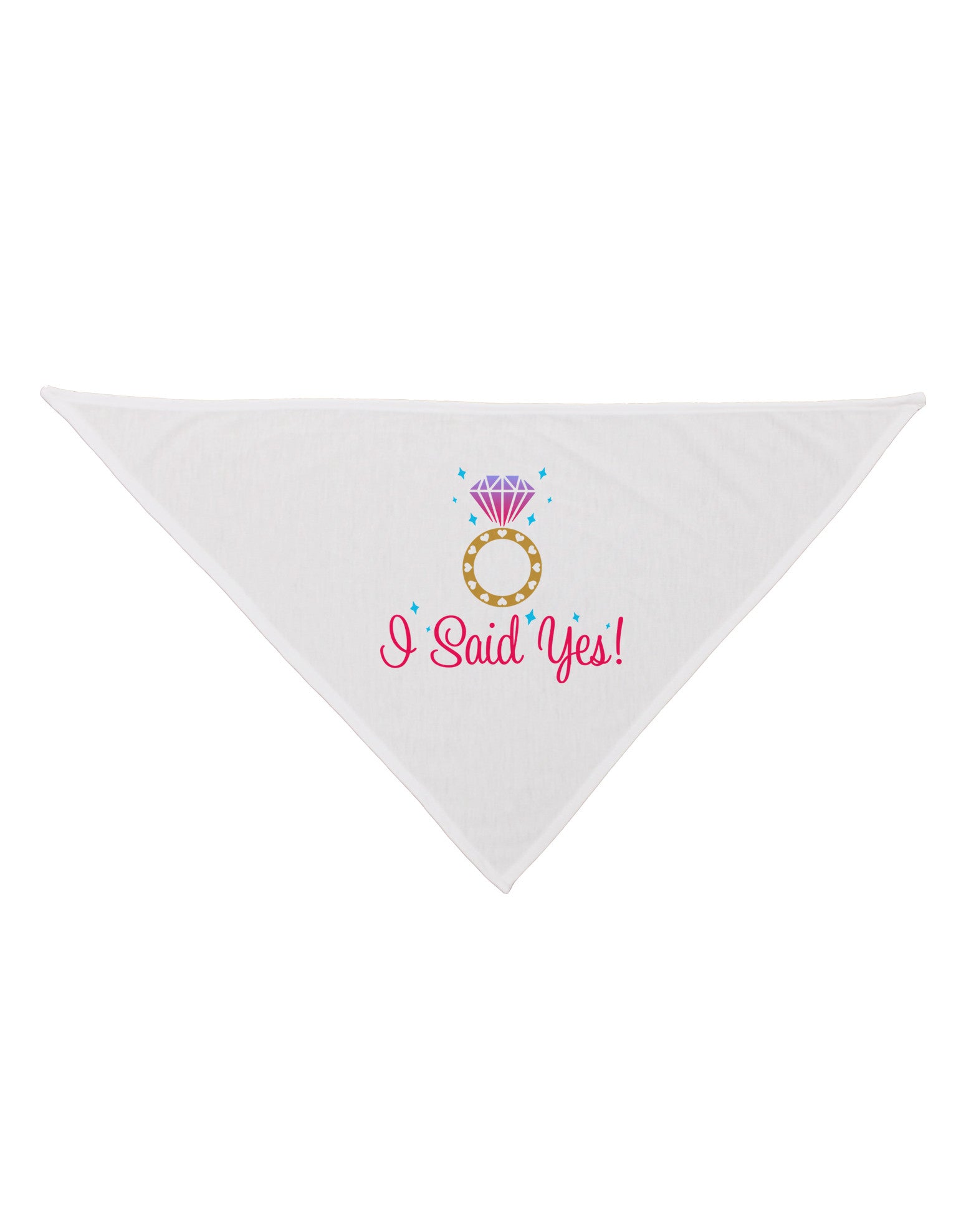 I Said Yes - Diamond Ring - Color Dog Bandana 26-Dog Bandana-TooLoud-White-One-Size-Fits-Most-Davson Sales