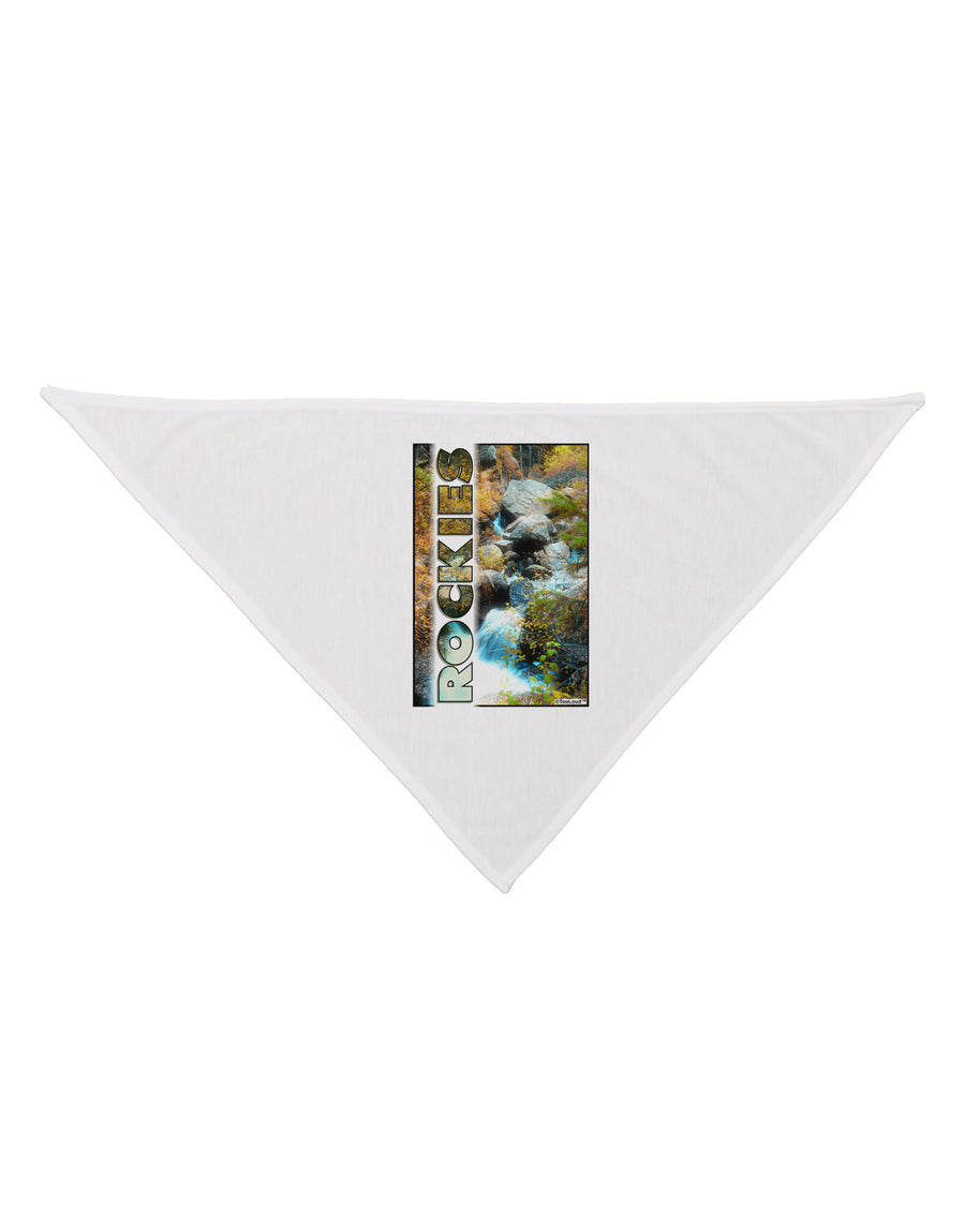 Rockies Waterfall with Text Dog Bandana 26-Dog Bandana-TooLoud-White-One-Size-Fits-Most-Davson Sales