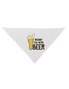 Wishin you were Beer Dog Bandana 26 Inch-Dog Bandana-TooLoud-White-One-Size-Fits-Most-Davson Sales