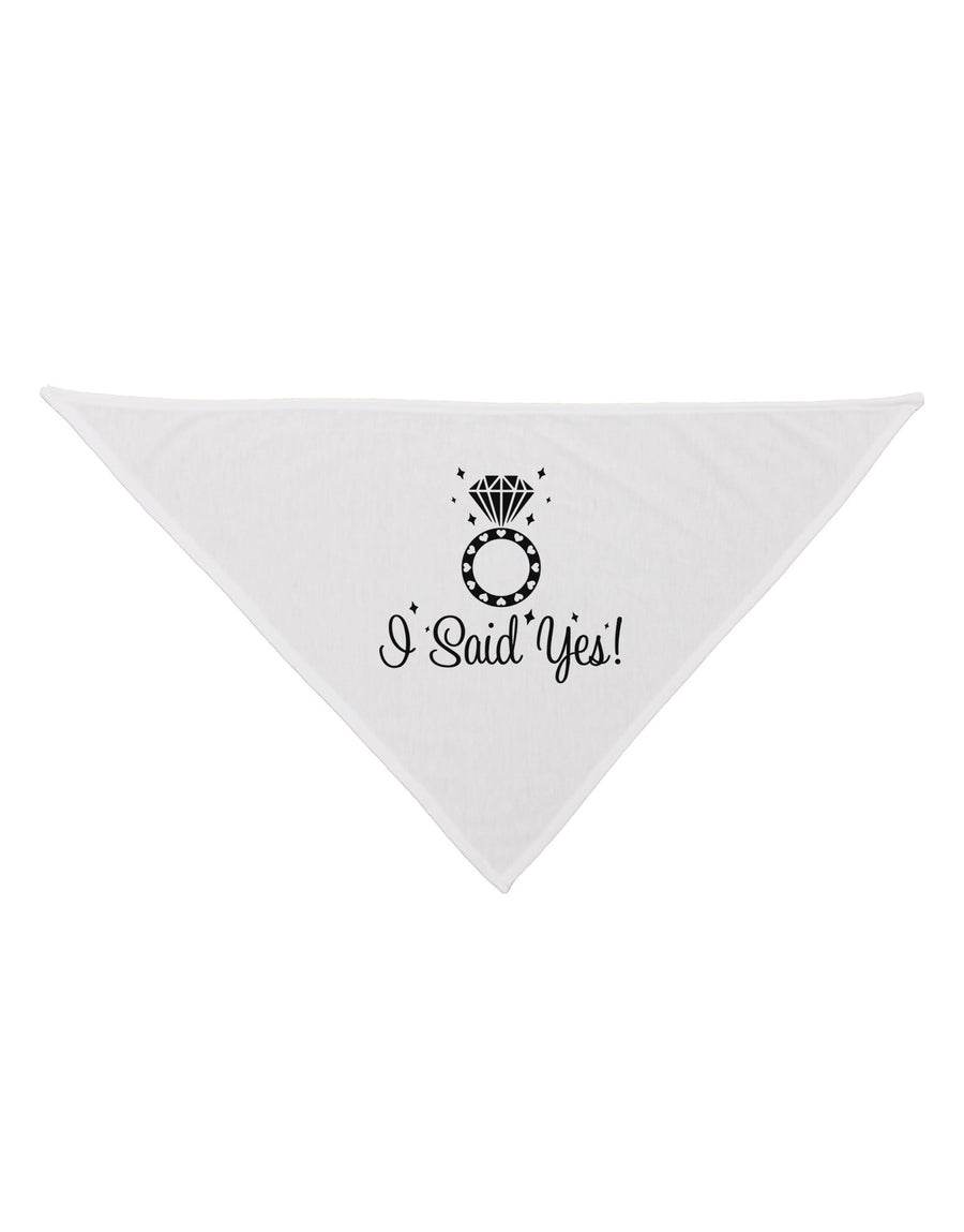 I Said Yes - Diamond Ring Dog Bandana 26-Dog Bandana-TooLoud-White-One-Size-Fits-Most-Davson Sales