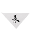 Cute Witch on Broom Silhouette Halloween Dog Bandana 26-Dog Bandana-TooLoud-White-One-Size-Fits-Most-Davson Sales