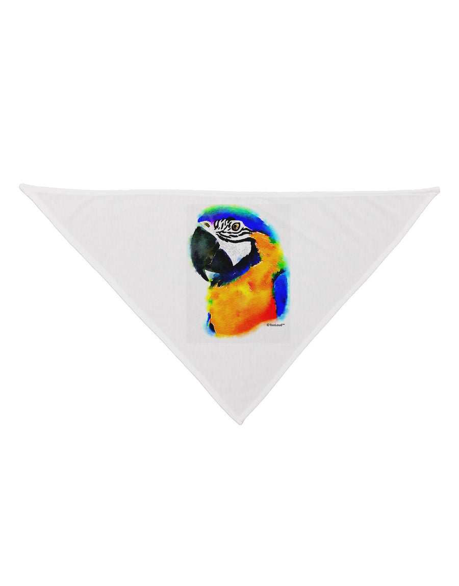 Brightly Colored Parrot Watercolor Dog Bandana 26-Dog Bandana-TooLoud-White-One-Size-Fits-Most-Davson Sales