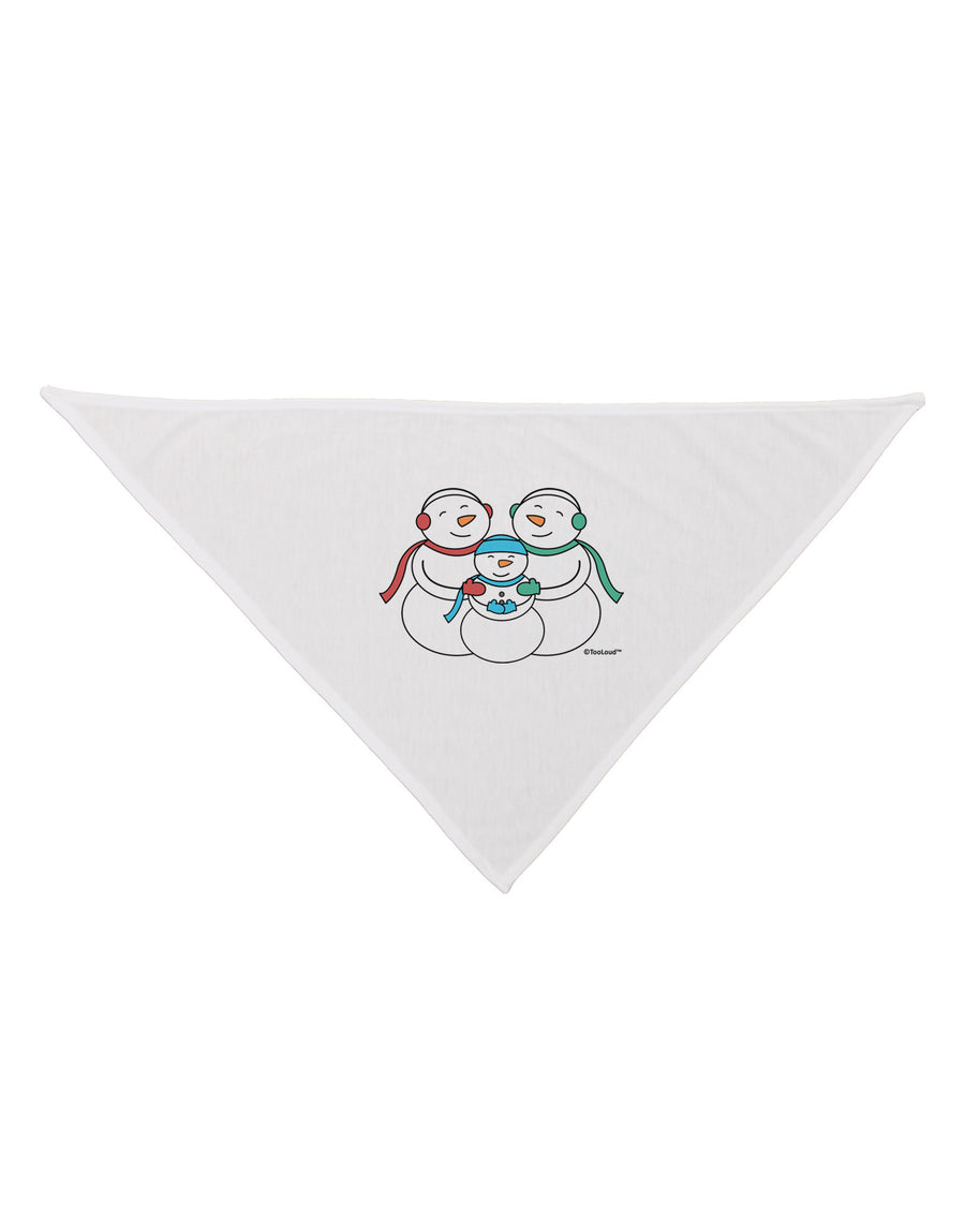 Cute Snowman Family with Boy Dog Bandana 26 by TooLoud-Dog Bandana-TooLoud-White-One-Size-Fits-Most-Davson Sales