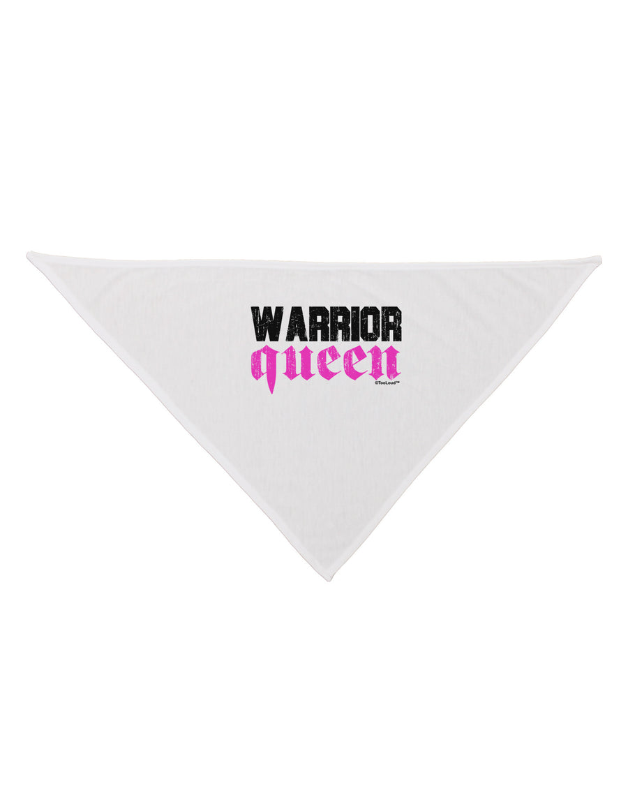 TooLoud Warrior Queen Pink Script Dog Bandana 26-Dog Bandana-TooLoud-White-One-Size-Fits-Most-Davson Sales