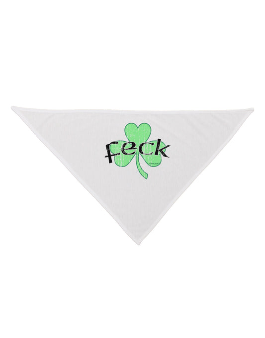 Feck - Clover Distressed Design Dog Bandana 26 by TooLoud-Dog Bandana-TooLoud-White-One-Size-Fits-Most-Davson Sales