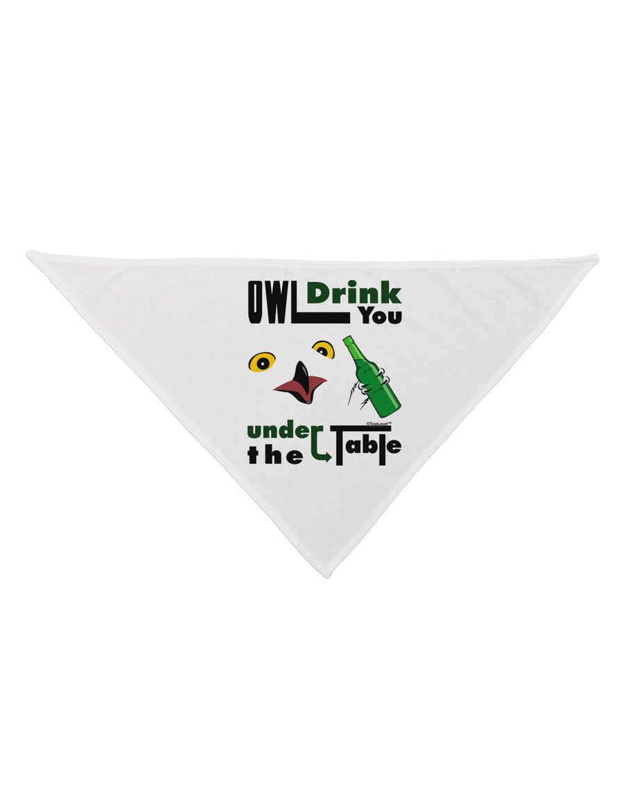 Owl Drink You Under the Table Dog Bandana 26-Dog Bandana-TooLoud-White-One-Size-Fits-Most-Davson Sales