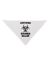 Certified Zombie Killer - Biohazard Dog Bandana 26 by TooLoud-Dog Bandana-TooLoud-White-One-Size-Fits-Most-Davson Sales