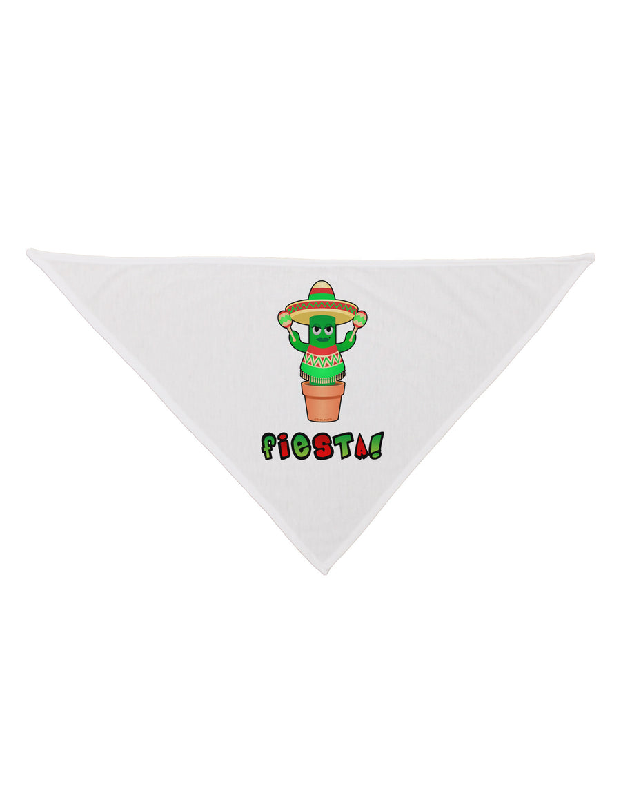 Fiesta Cactus Poncho Text Dog Bandana 26-Dog Bandana-TooLoud-White-One-Size-Fits-Most-Davson Sales