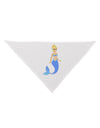 Mermaid Design - Blue Dog Bandana 26-Dog Bandana-TooLoud-White-One-Size-Fits-Most-Davson Sales