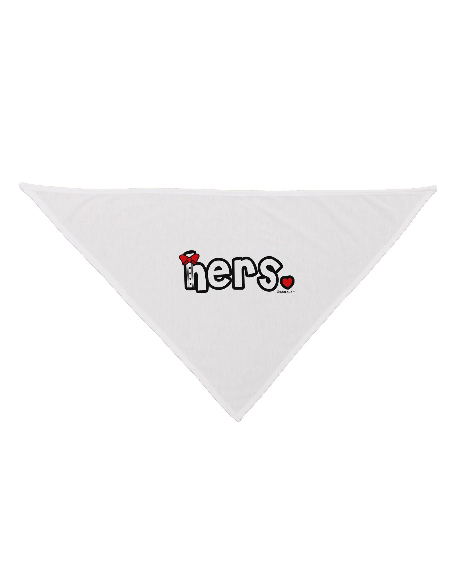 Matching His and Hers Design - Hers - Red Bow Tie Dog Bandana 26 by TooLoud-Dog Bandana-TooLoud-White-One-Size-Fits-Most-Davson Sales