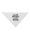 Good Books and Fine Wine Dog Bandana 26-Dog Bandana-TooLoud-White-One-Size-Fits-Most-Davson Sales