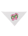 Cute Polka Dot Flip Flops - Pink and Green Dog Bandana 26-Dog Bandana-TooLoud-White-One-Size-Fits-Most-Davson Sales