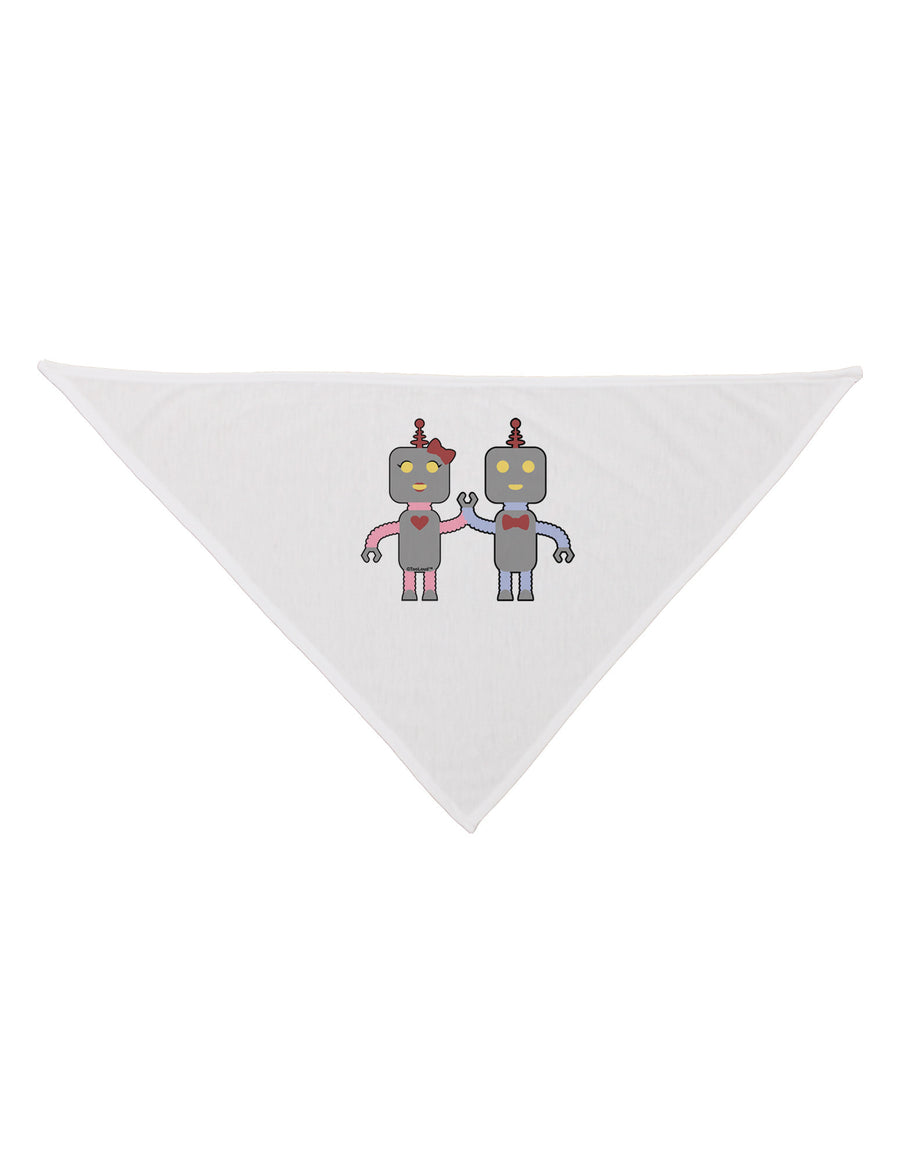 Cute Robot Love Dog Bandana 26-Dog Bandana-TooLoud-White-One-Size-Fits-Most-Davson Sales