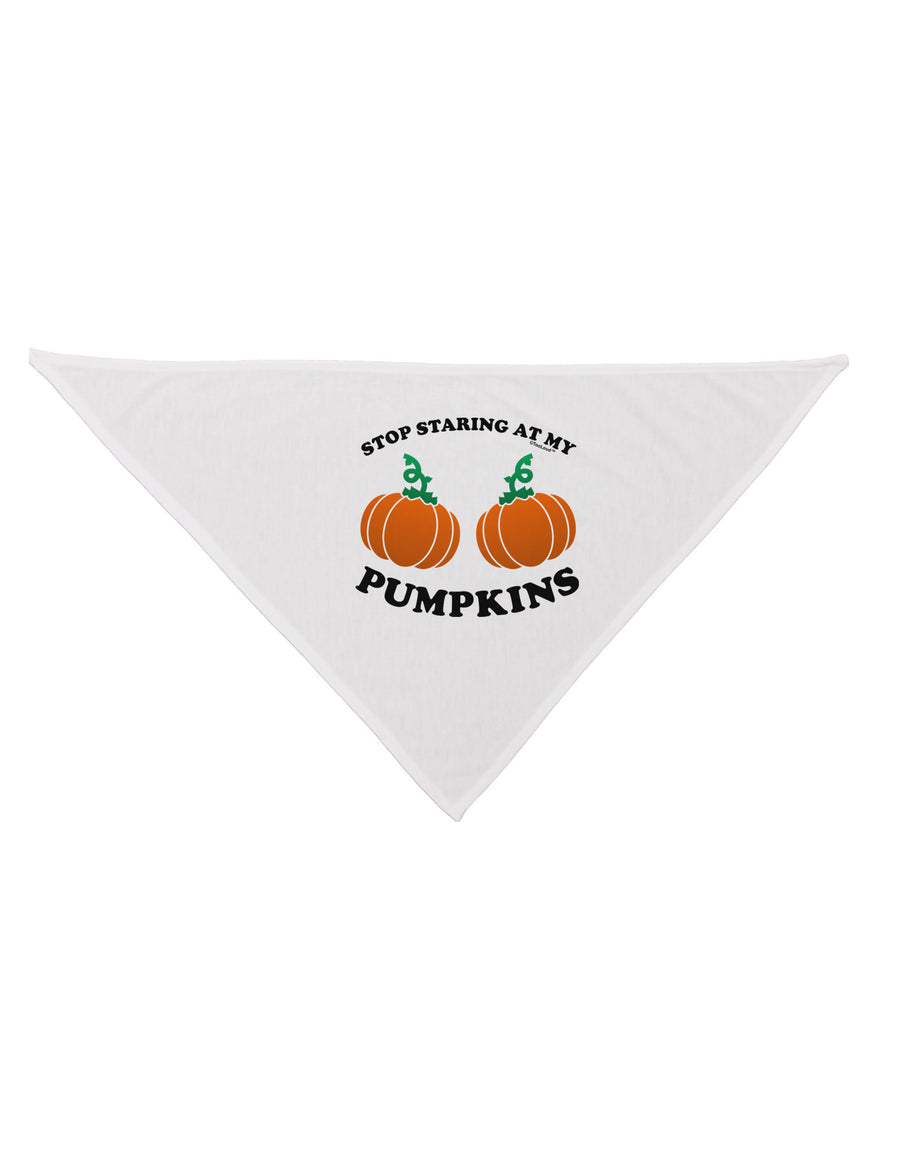 Stop Staring At My Pumpkins Dog Bandana 26 by TooLoud-Dog Bandana-TooLoud-White-One-Size-Fits-Most-Davson Sales