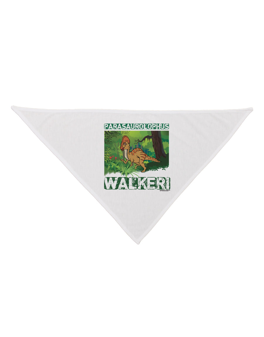 Parasaurolophus Walkeri - With Name Dog Bandana 26"-Dog Bandana-TooLoud-White-One-Size-Fits-Most-Davson Sales