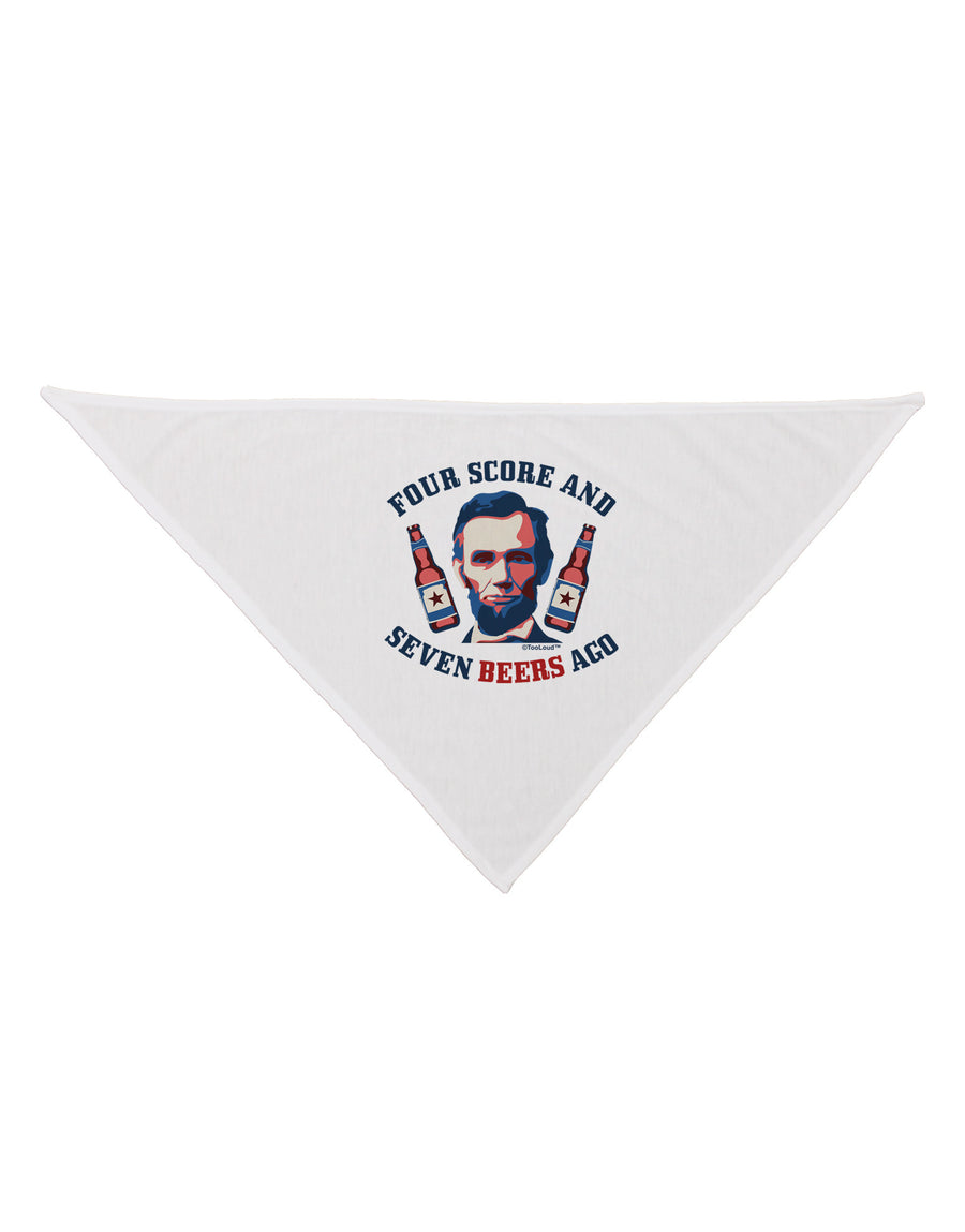 Seven Beers Ago - Lincoln Dog Bandana 26-Dog Bandana-TooLoud-White-One-Size-Fits-Most-Davson Sales