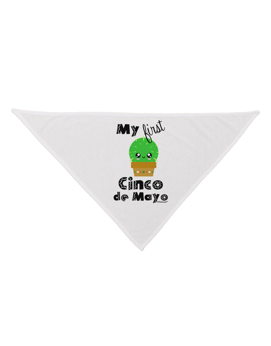 My First Cinco de Mayo - Cute Cactus Design Dog Bandana 26 by TooLoud-Dog Bandana-TooLoud-White-One-Size-Fits-Most-Davson Sales