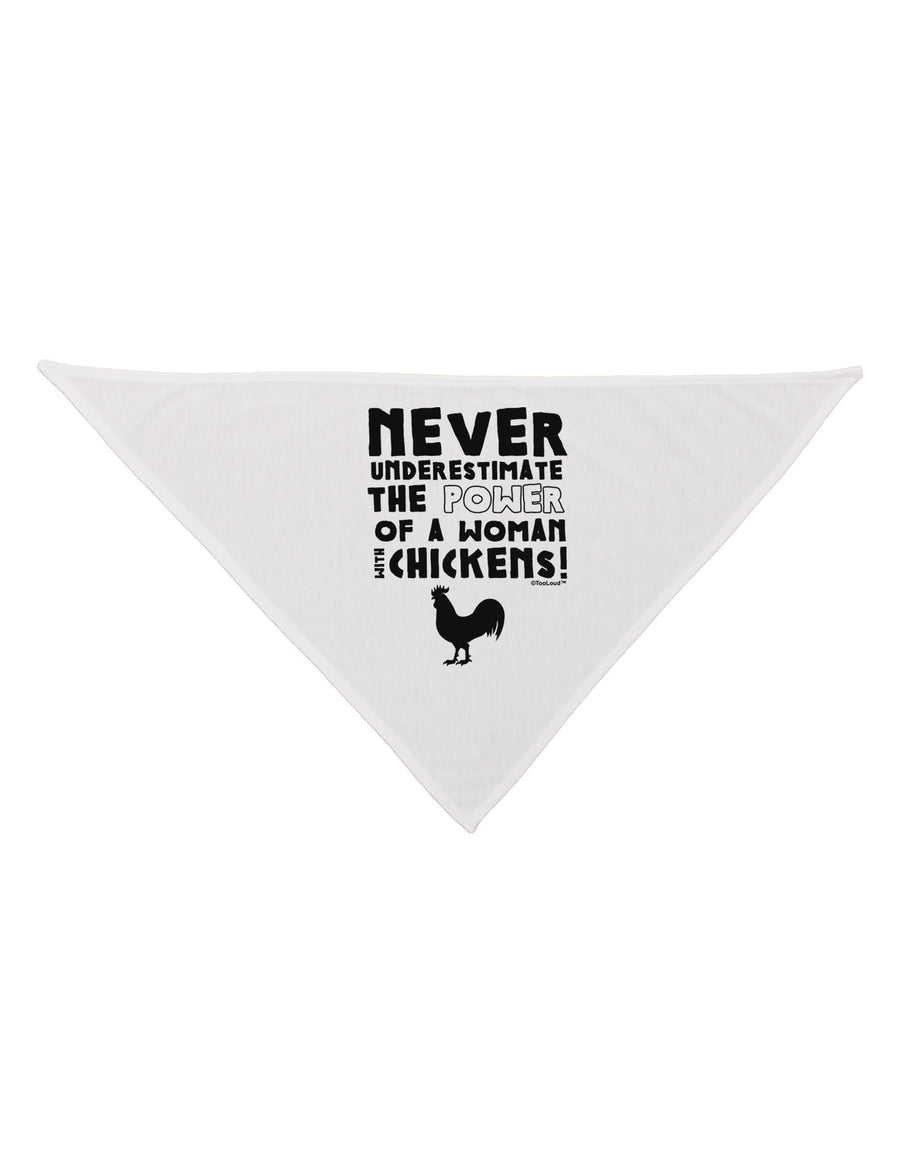 A Woman With Chickens Dog Bandana 26-Dog Bandana-TooLoud-White-One-Size-Fits-Most-Davson Sales
