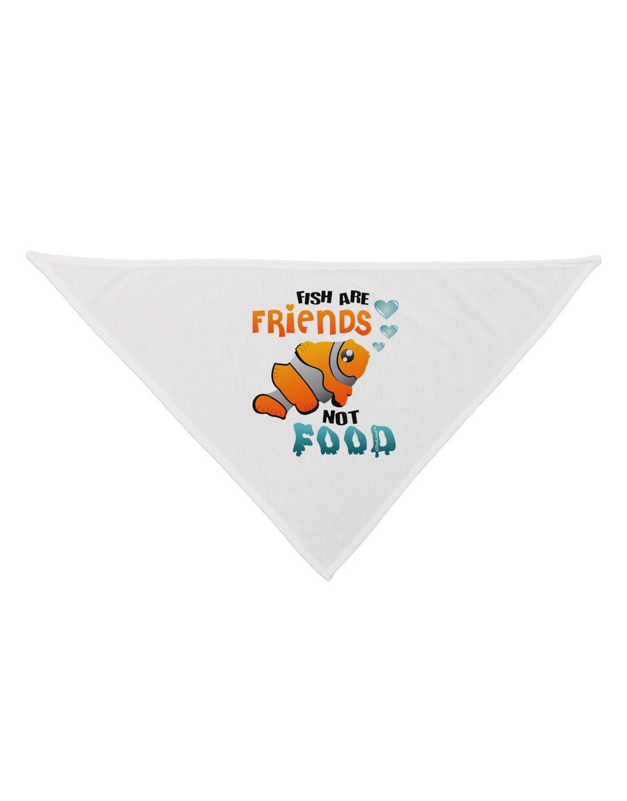 Fish Are Friends Not Food Dog Bandana 26-Dog Bandana-TooLoud-White-One-Size-Fits-Most-Davson Sales