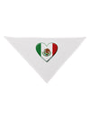 Mexican Flag Heart - Beveled Dog Bandana 26 by TooLoud-Dog Bandana-TooLoud-White-One-Size-Fits-Most-Davson Sales