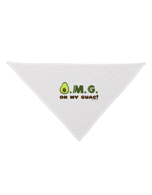 OMG - Oh My Guac - Guacamole Design Dog Bandana 26 by TooLoud-Dog Bandana-TooLoud-White-One-Size-Fits-Most-Davson Sales