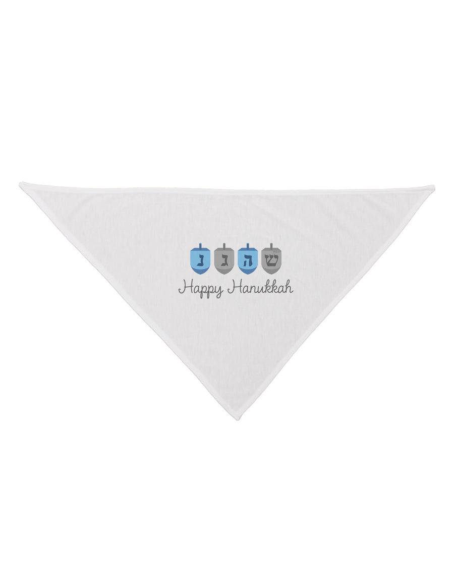 Happy Hanukkah Blue Dreidels Dog Bandana 26-Dog Bandana-TooLoud-White-One-Size-Fits-Most-Davson Sales