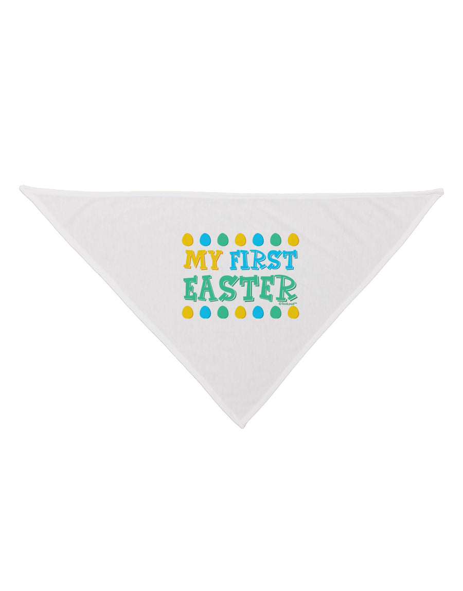 My First Easter - Yellow Blue Green Eggs Dog Bandana 26 by TooLoud-Dog Bandana-TooLoud-White-One-Size-Fits-Most-Davson Sales