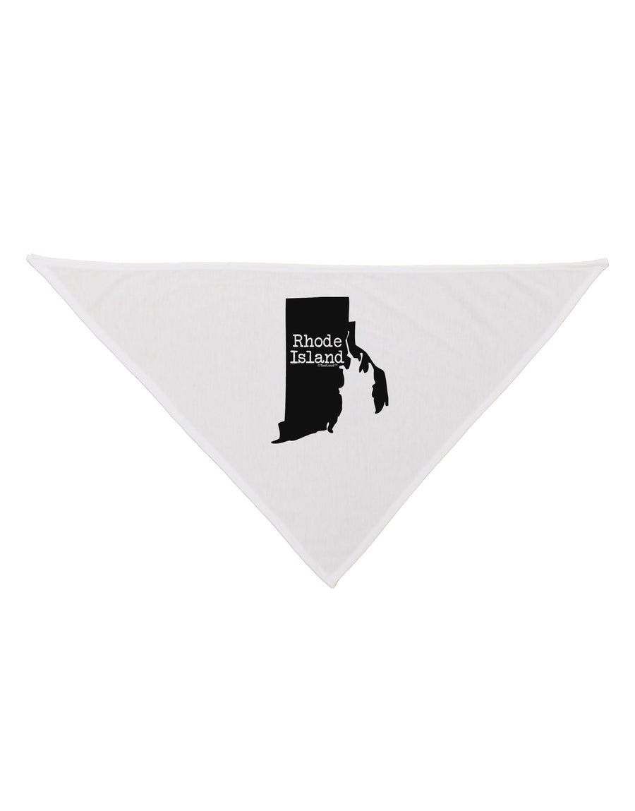 Rhode Island - United States Shape Dog Bandana 26 by TooLoud-Dog Bandana-TooLoud-White-One-Size-Fits-Most-Davson Sales