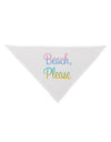 Beach Please - Summer Colors Dog Bandana 26-Dog Bandana-TooLoud-White-One-Size-Fits-Most-Davson Sales