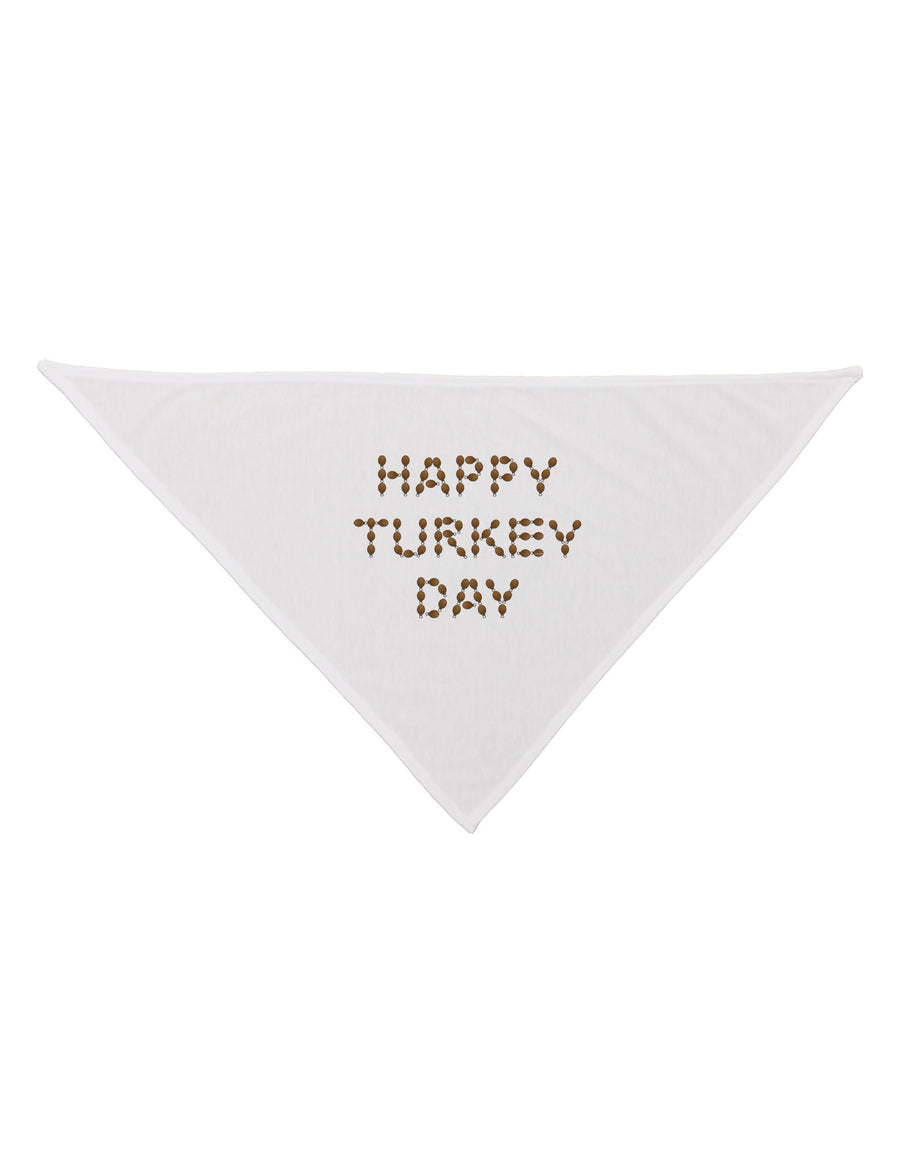 Happy Turkey Day Turkey Legs Thanksgiving Dog Bandana 26-Dog Bandana-TooLoud-White-One-Size-Fits-Most-Davson Sales