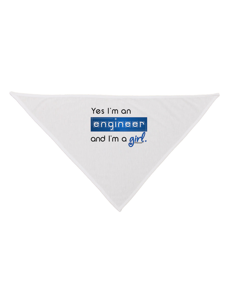 TooLoud Yes I am a Engineer Girl Dog Bandana 26-Dog Bandana-TooLoud-White-One-Size-Fits-Most-Davson Sales