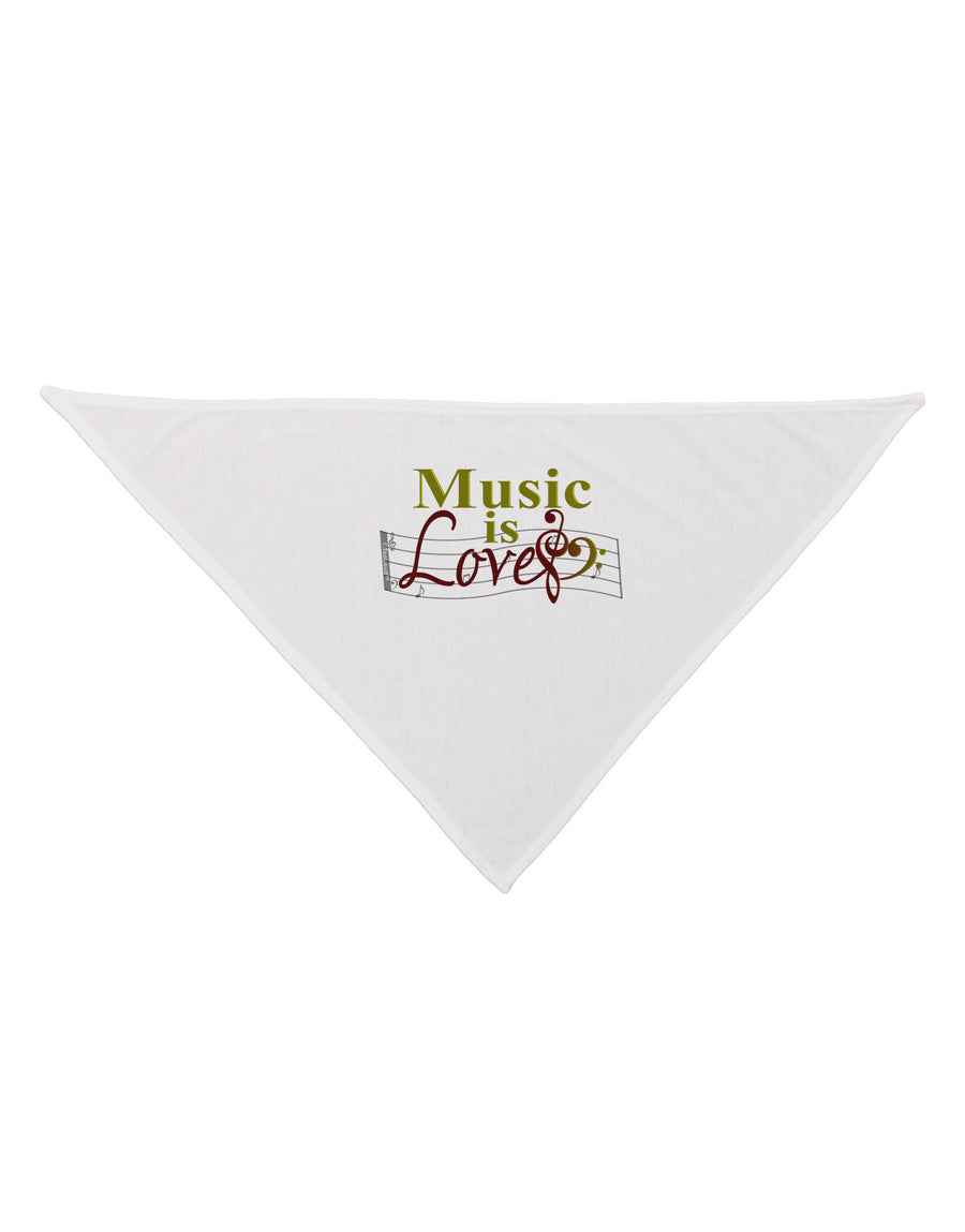 Music Is Love Dog Bandana 26-Dog Bandana-TooLoud-White-One-Size-Fits-Most-Davson Sales