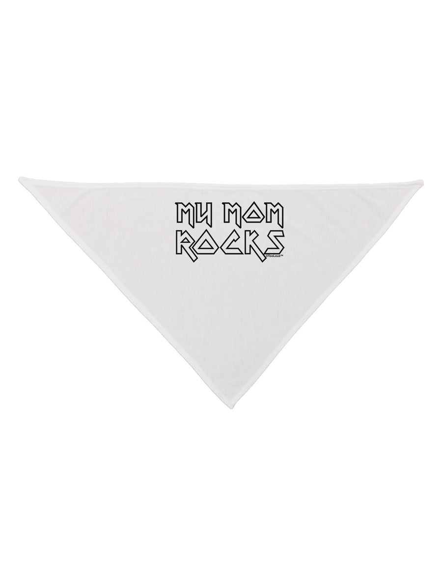 My Mom Rocks - Mother's Day Dog Bandana 26"-Dog Bandana-TooLoud-White-One-Size-Fits-Most-Davson Sales