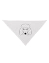 Cute Poodle Dog - White Dog Bandana 26 by TooLoud-Dog Bandana-TooLoud-White-One-Size-Fits-Most-Davson Sales