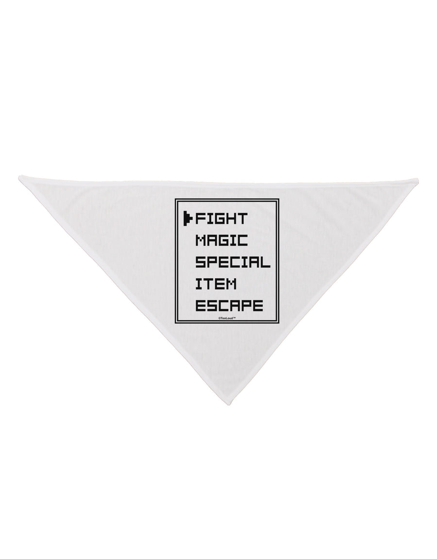 RPG Command Selection List Dog Bandana 26 by TooLoud-Dog Bandana-TooLoud-White-One-Size-Fits-Most-Davson Sales