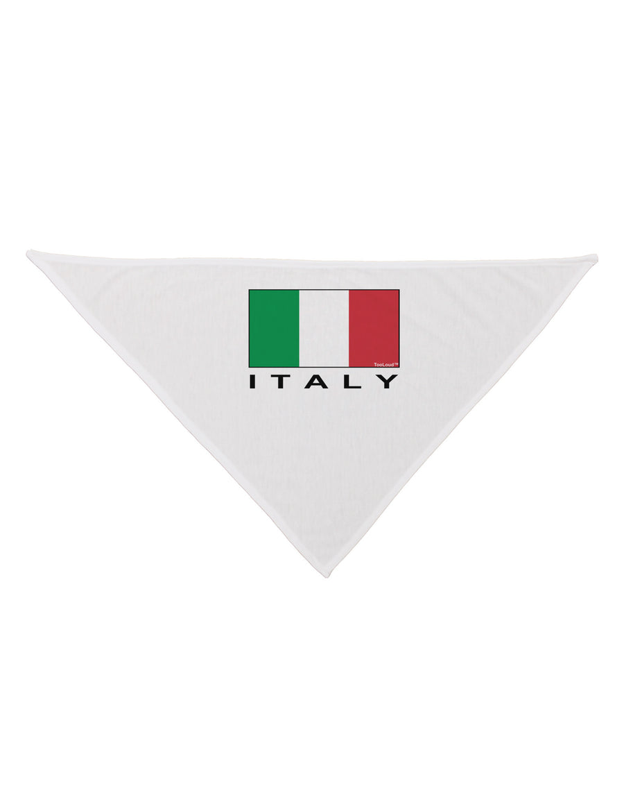 Italian Flag - Italy Text Dog Bandana 26 by TooLoud-Dog Bandana-TooLoud-White-One-Size-Fits-Most-Davson Sales