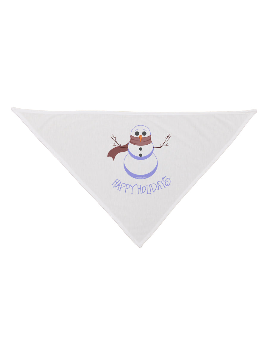 Snowman - Happy Holidays Dog Bandana 26-Dog Bandana-TooLoud-White-One-Size-Fits-Most-Davson Sales