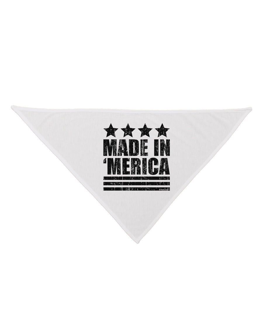 Made in Merica - Stars and Stripes Design Dog Bandana 26-Dog Bandana-TooLoud-White-One-Size-Fits-Most-Davson Sales