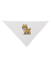 Kawaii Standing Puppy Dog Bandana 26-Dog Bandana-TooLoud-White-One-Size-Fits-Most-Davson Sales