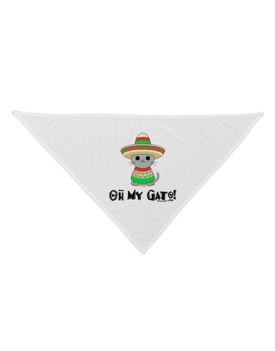 Oh My Gato - Cinco De Mayo Dog Bandana 26"-Dog Bandana-TooLoud-White-One-Size-Fits-Most-Davson Sales