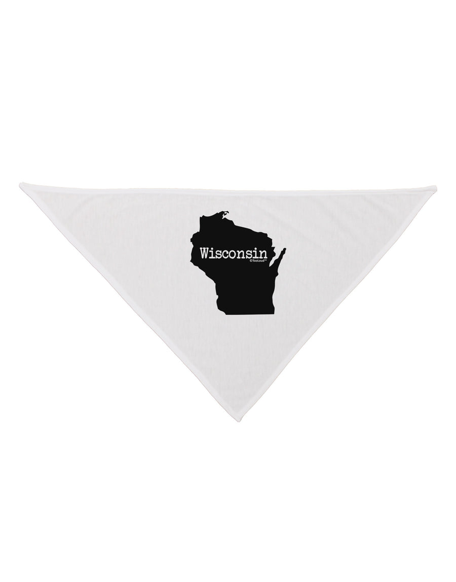 Wisconsin - United States Shape Dog Bandana 26-Dog Bandana-TooLoud-White-One-Size-Fits-Most-Davson Sales